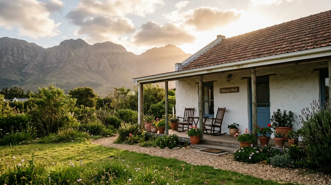 Self-catering cottage in George with Outeniqua Mountains in the background, Garden Route South Africa