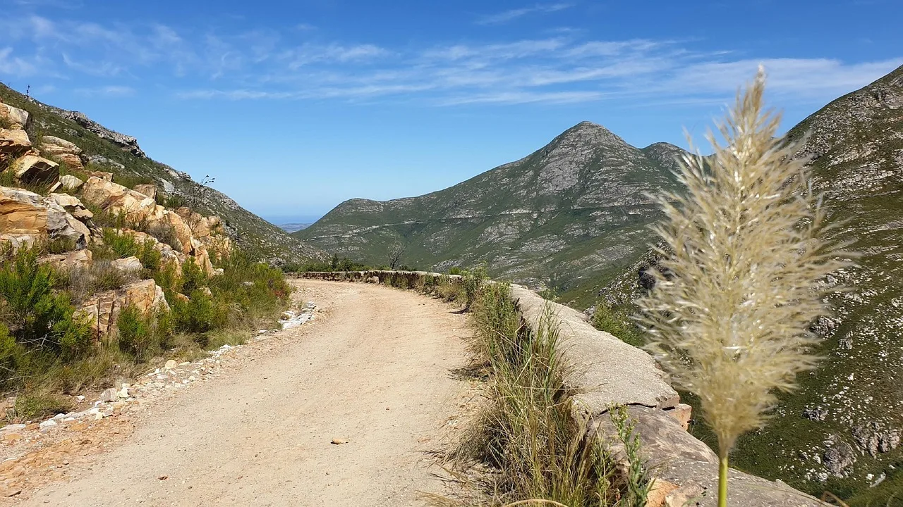 Outeniqua mountain pass road behind George — the N2 detour through the mountains