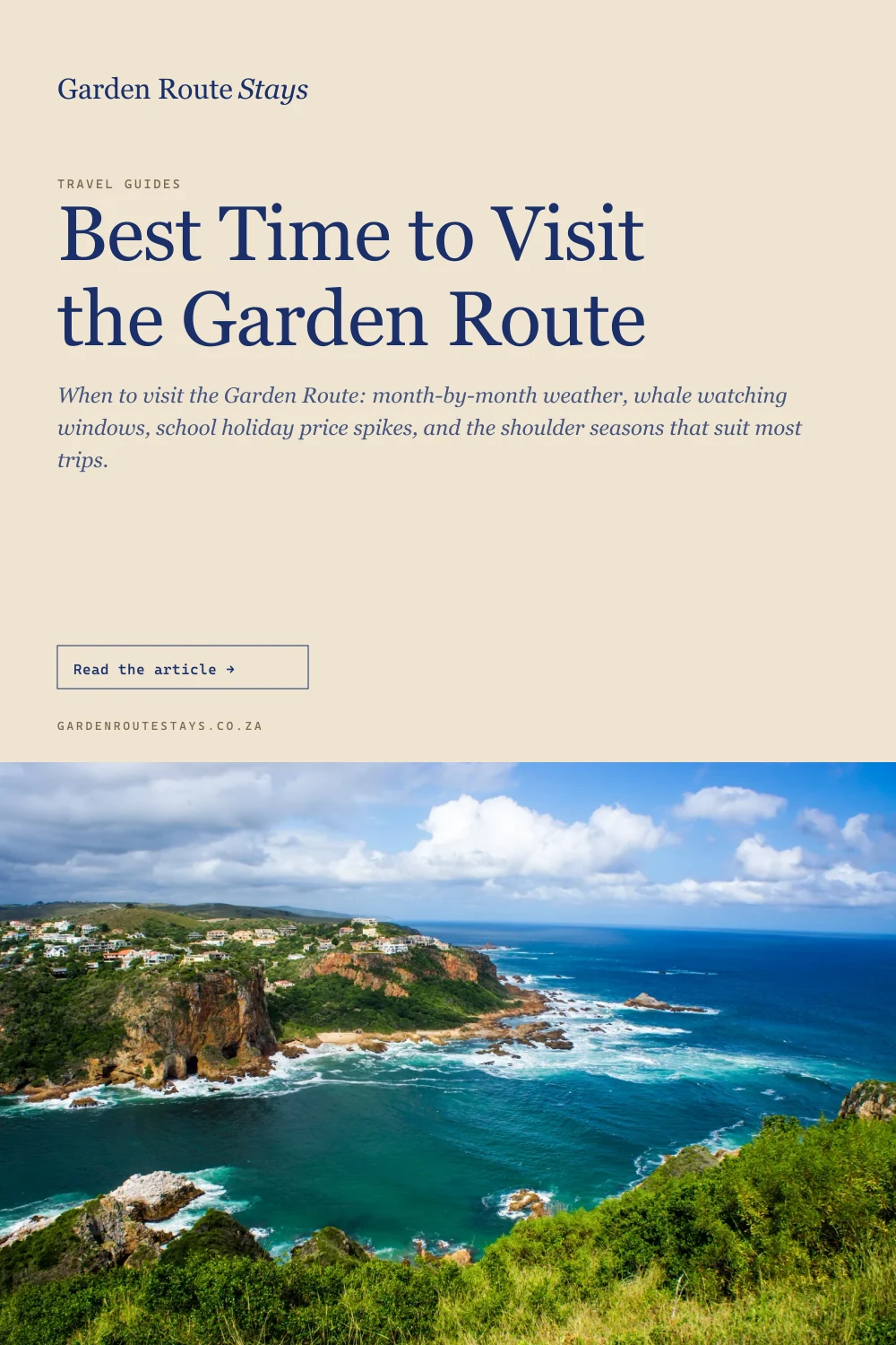 Pinterest pin: Best Time to Visit the Garden Route