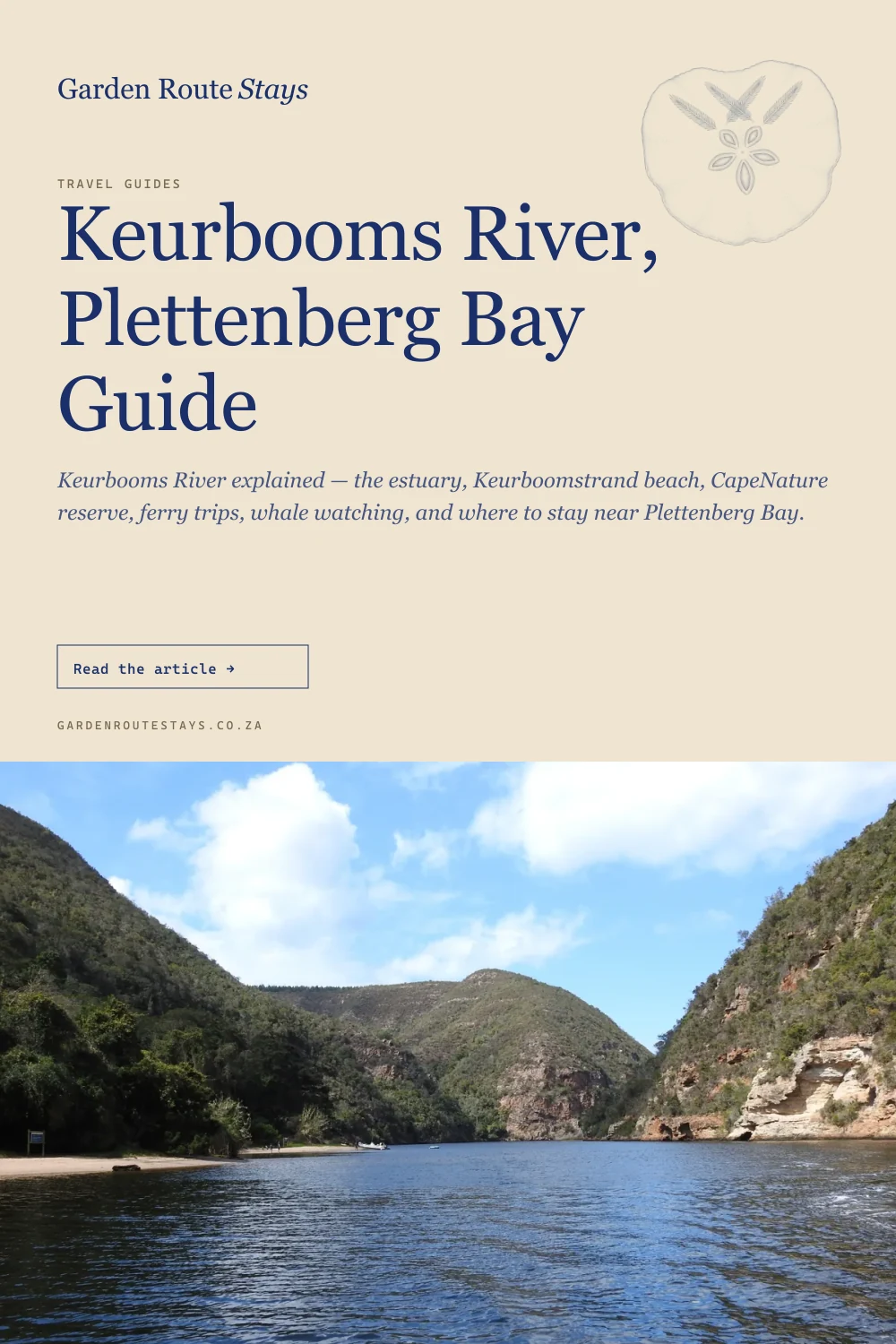 Pinterest pin: Keurbooms River, Plettenberg Bay Guide