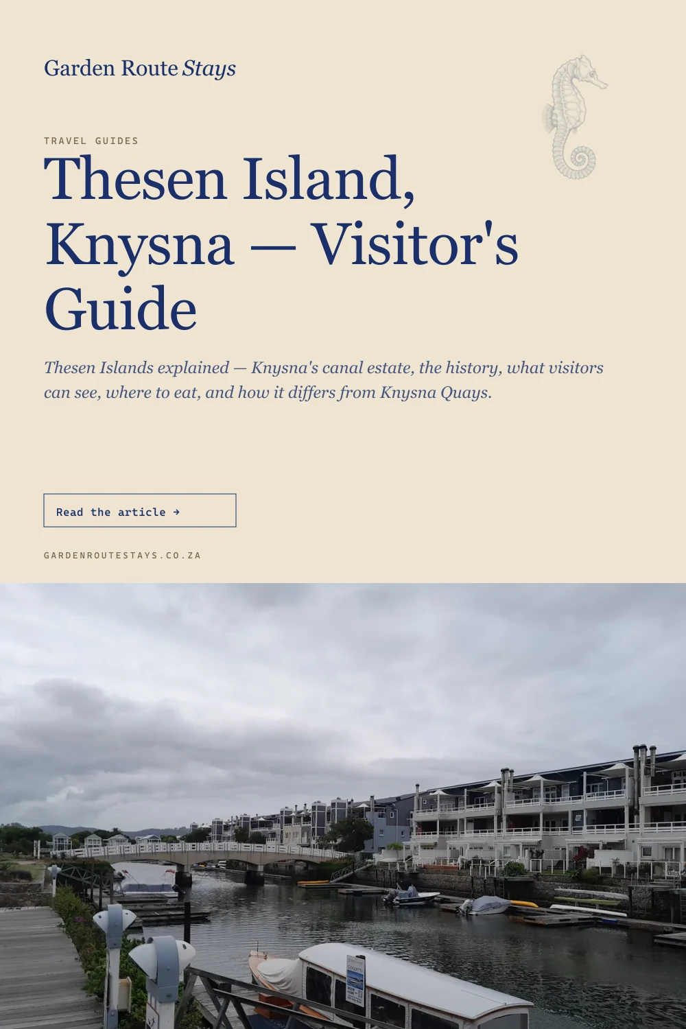 Pinterest pin: Thesen Island, Knysna — Visitor's Guide