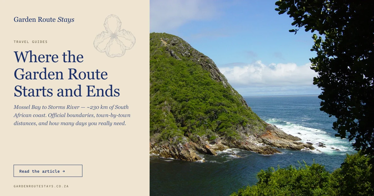 Viewpoint over the Tsitsikamma coastline, Garden Route South Africa — a green forested headland meeting rocky shore and open ocean