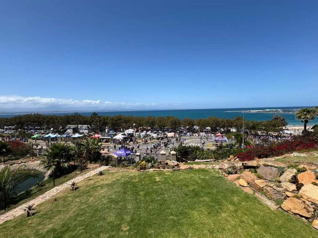Expansive coastal view overlooking Mossel Bay beachfront and lagoon