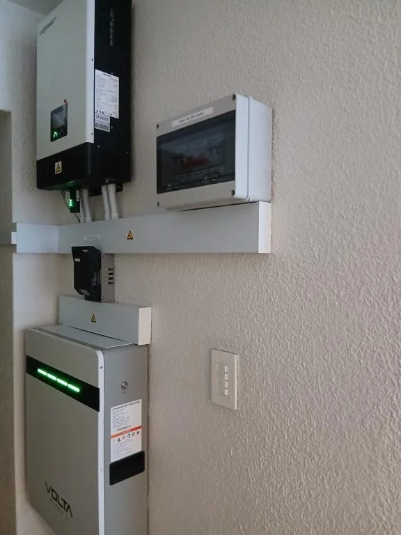 Wall-mounted electrical systems and control panels in apartment
