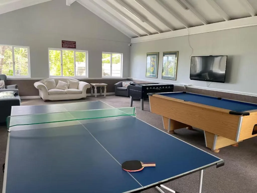 Spacious recreation room with ping pong, pool table, and comfortable seating