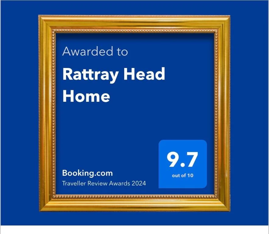 Booking.com award certificate for Rattray Head Home with 9.7 rating