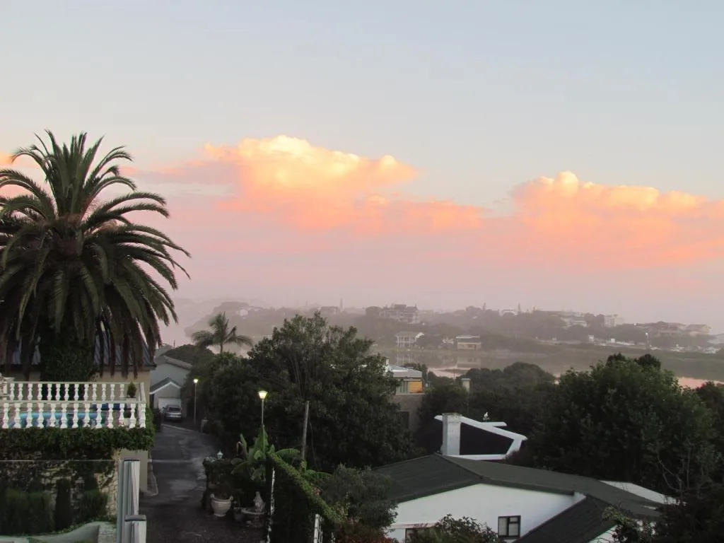 Scenic sunset view over Wilderness town and lagoon from property outlook
